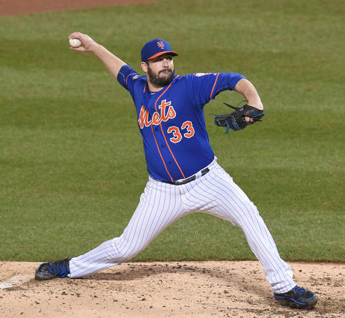 ロイヤルズとのワールドシリーズ第５戦で先発したメッツ・ハービー（２０１５年１１月１日、撮影・菅敏）