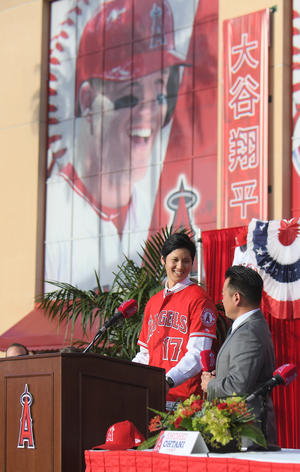 エンゼルス大谷翔平「全部飛びそう」あいさつ全文 - MLB : 日刊スポーツ