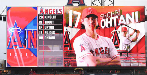 エンゼルス大谷は５番ＤＨで出場（撮影・菅敏）
