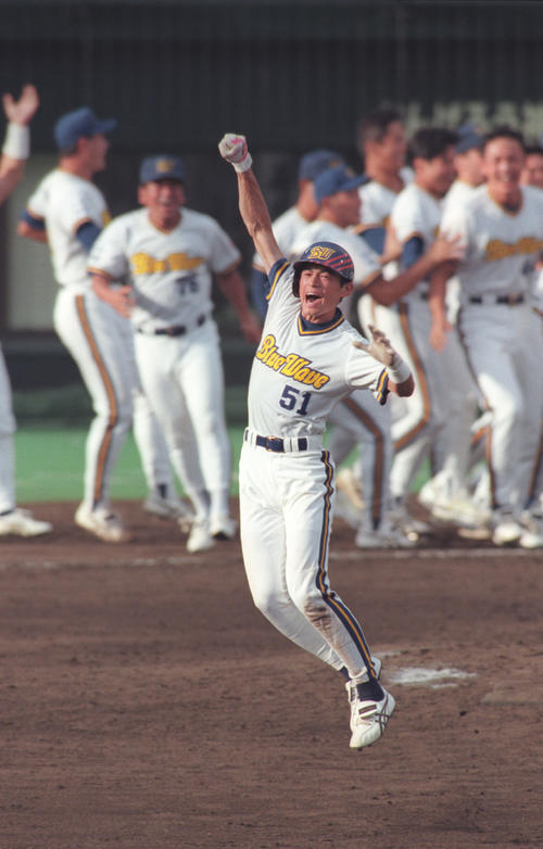 96年9月　イチローのサヨナラ安打でオリックスはリーグ優勝を決めた