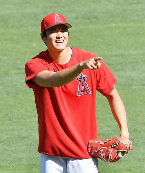 エンゼルス大谷翔平（19年9月撮影）