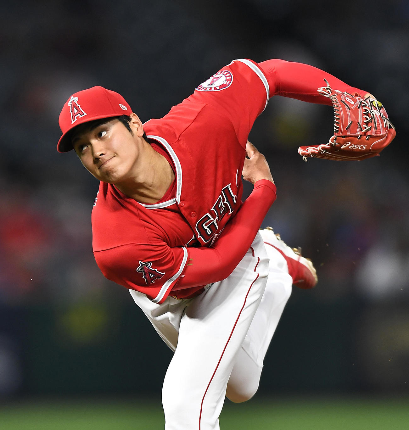 エンゼルス大谷翔平（2018年6月6日撮影）