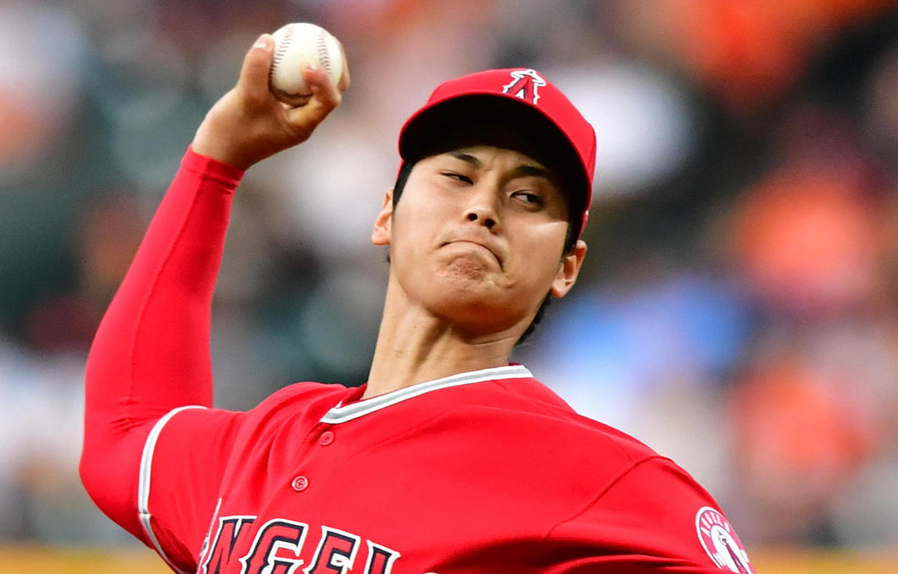 エンゼルス大谷翔平投手（18年4月撮影）