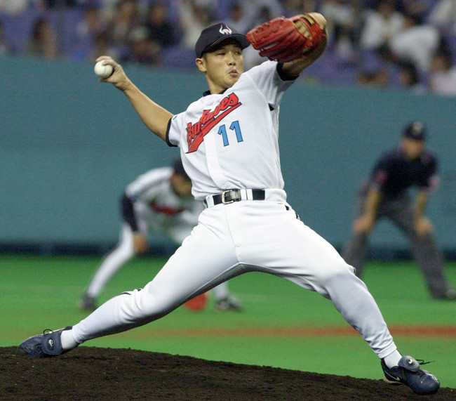 近鉄時代の大塚晶文投手（00年6月2日撮影）