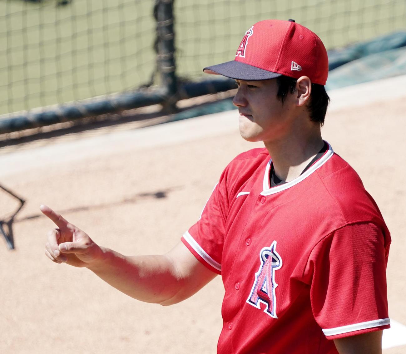 エンゼルス大谷翔平（2020年7月3日撮影）