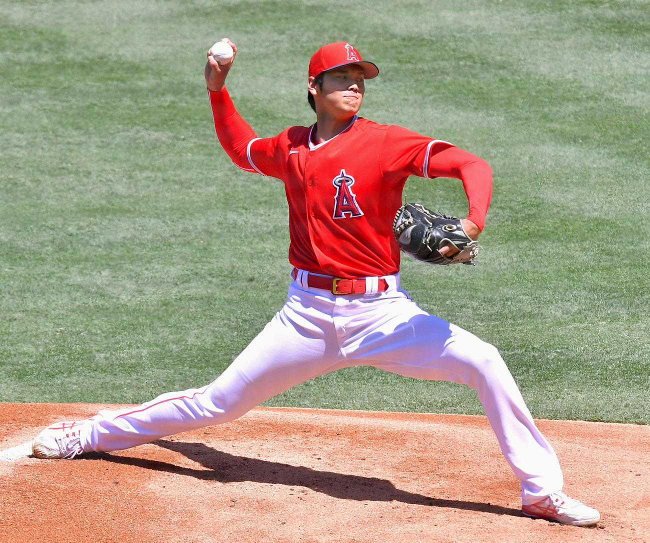 紅白戦に登板したエンゼルス・大谷（共同）