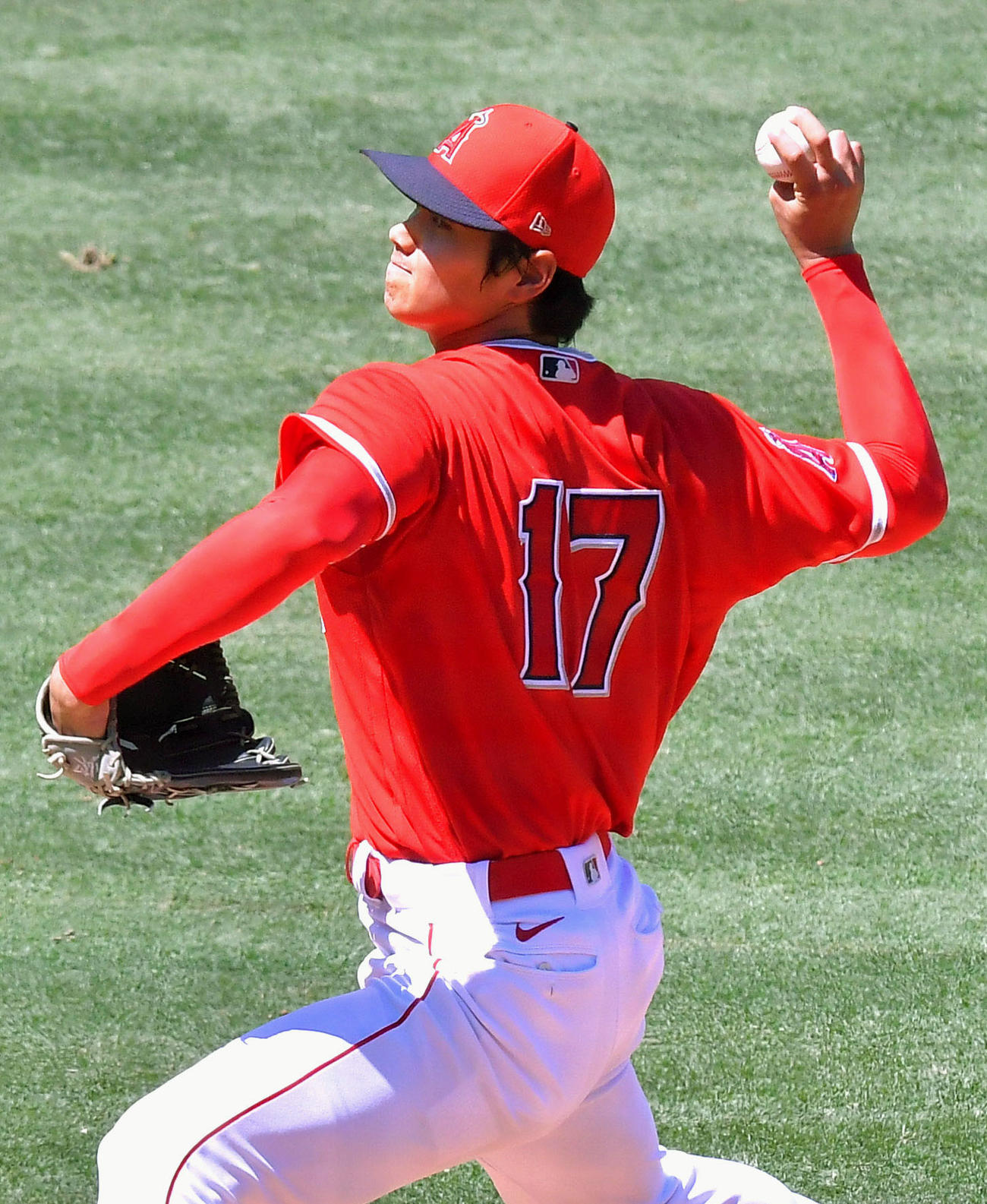 紅白戦に登板したエンゼルス・大谷（共同）