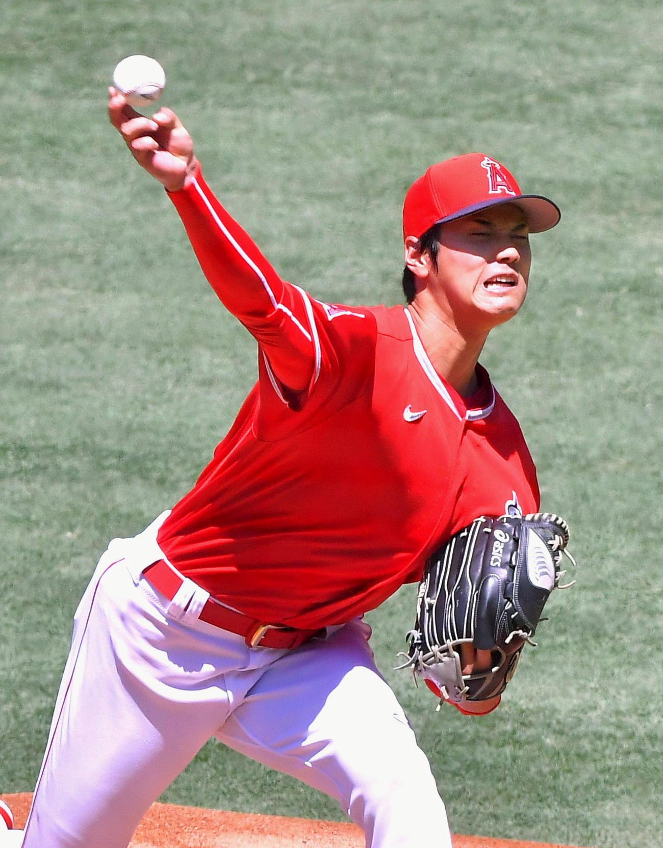 紅白戦に登板したエンゼルス・大谷（共同）