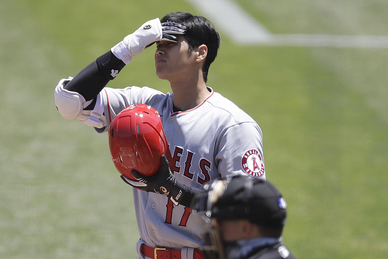 第1打席に立つ大谷翔平（AP）