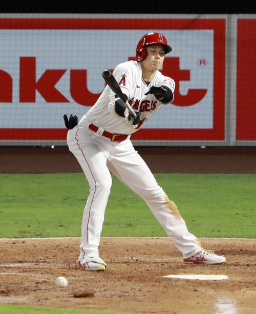 アスレチックス戦の3回、遊ゴロだったエンゼルス大谷（共同）
