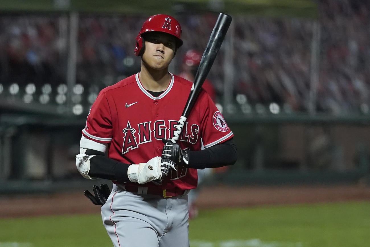 第2打席で三振に終わった大谷（AP）