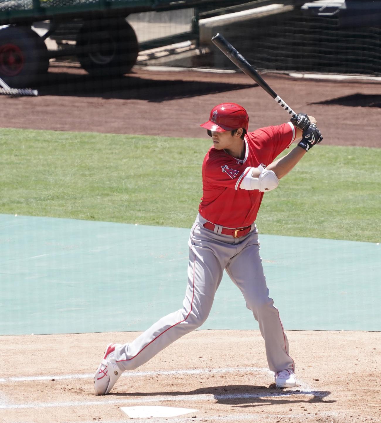 エンゼルス大谷翔平（2020年7月3日撮影＝菅敏）