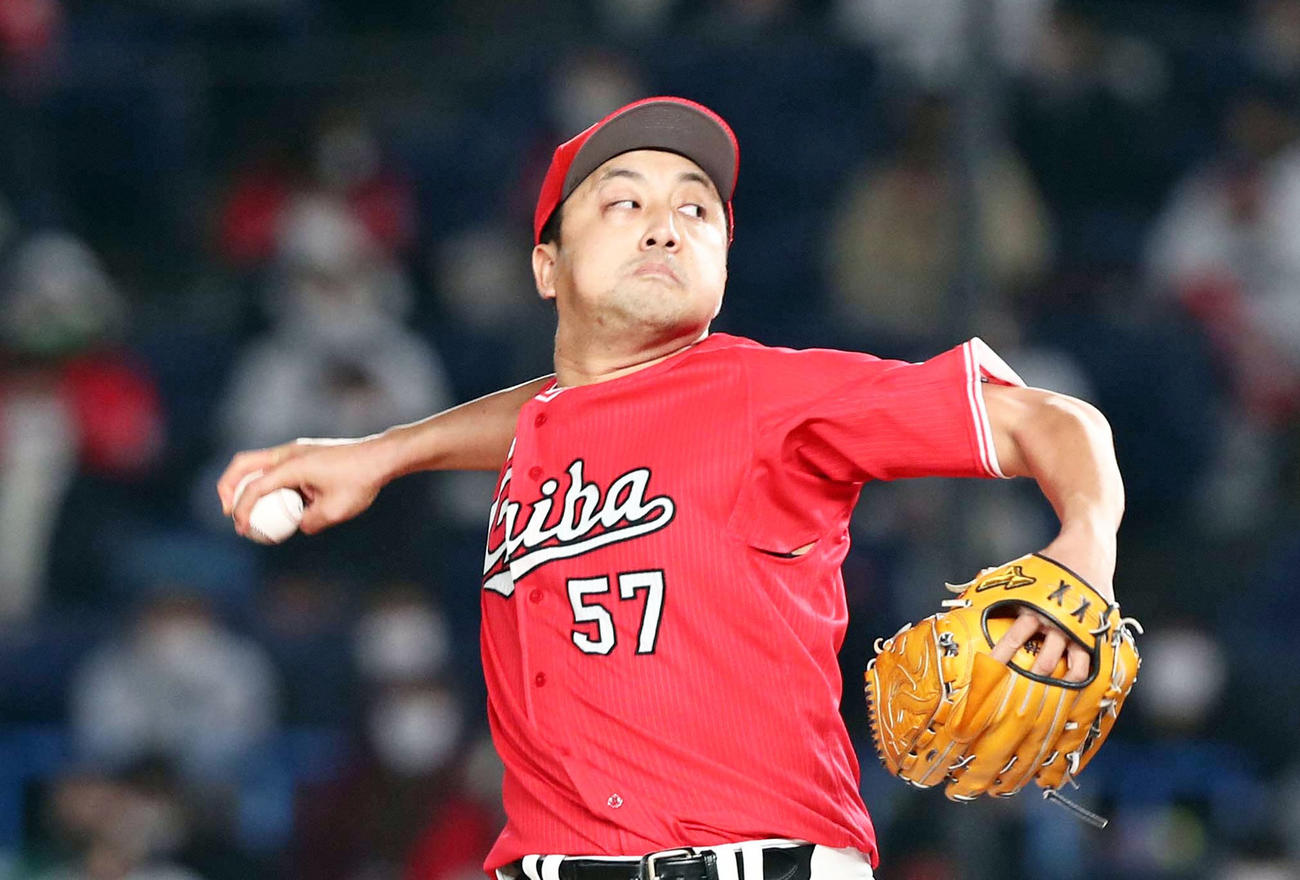 ロッテ沢村拓一（2020年10月16日撮影）
