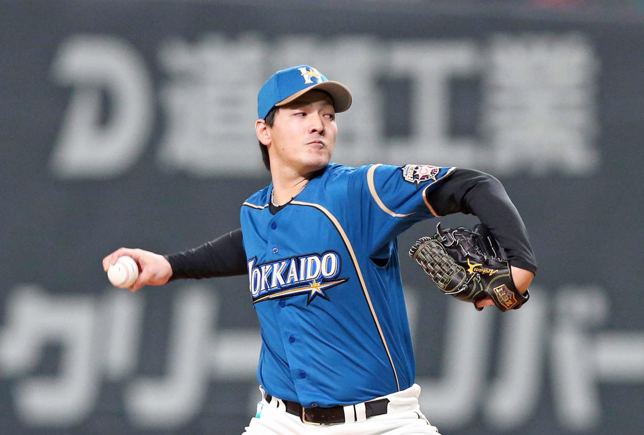 日本ハム有原航平（2020年10月10日撮影）