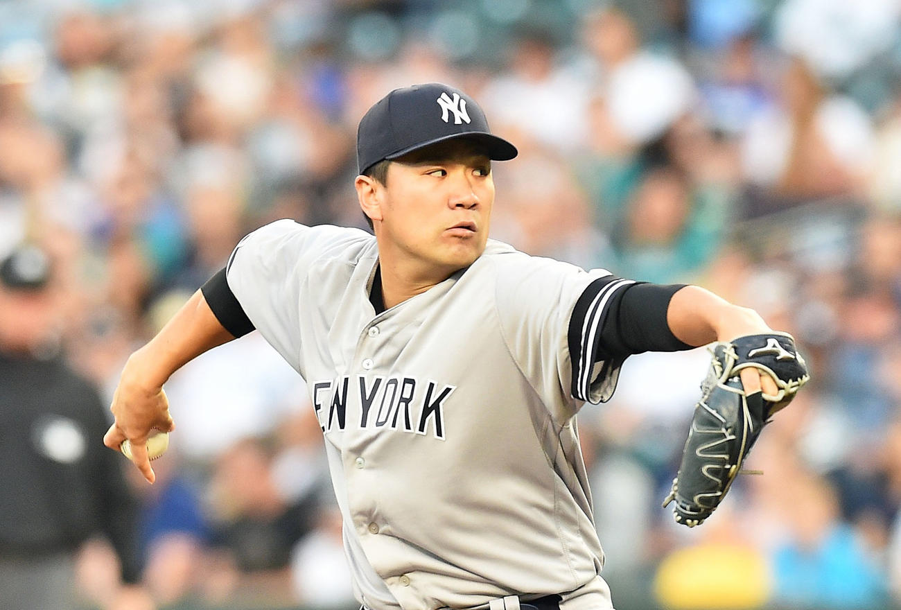 ヤンキース田中将大（2019年8月27日撮影）