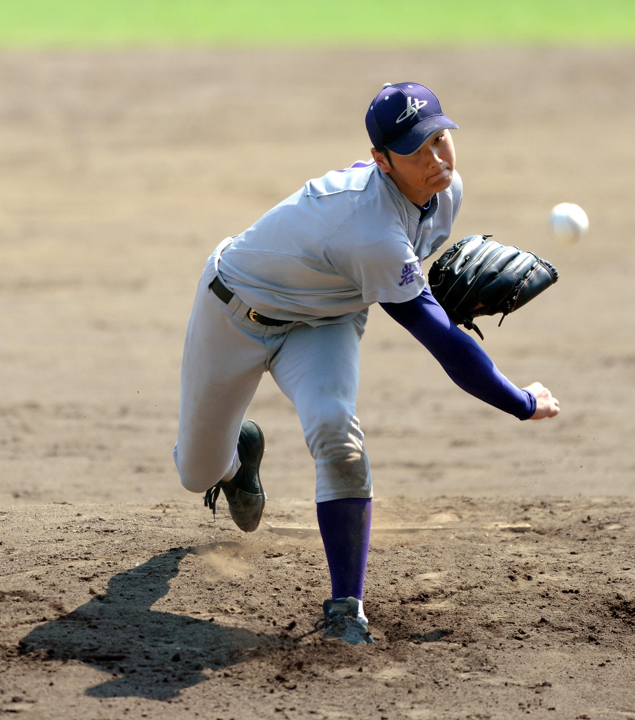 12年7月19日、高校野球岩手県大会　一関学院対花巻東　力投する花巻東の大谷翔平