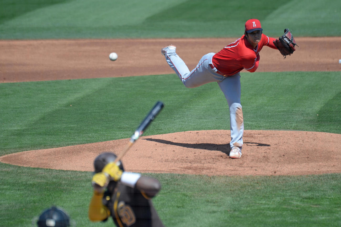 パドレス戦に先発したエンゼルス大谷（USA TODAY＝ロイター）