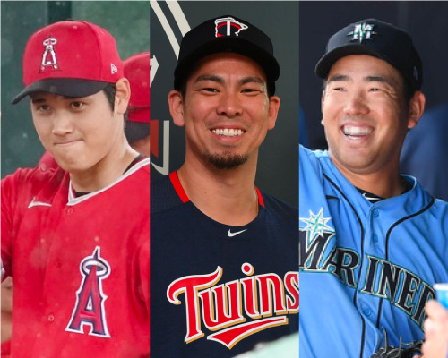 左から大谷、前田、菊池
