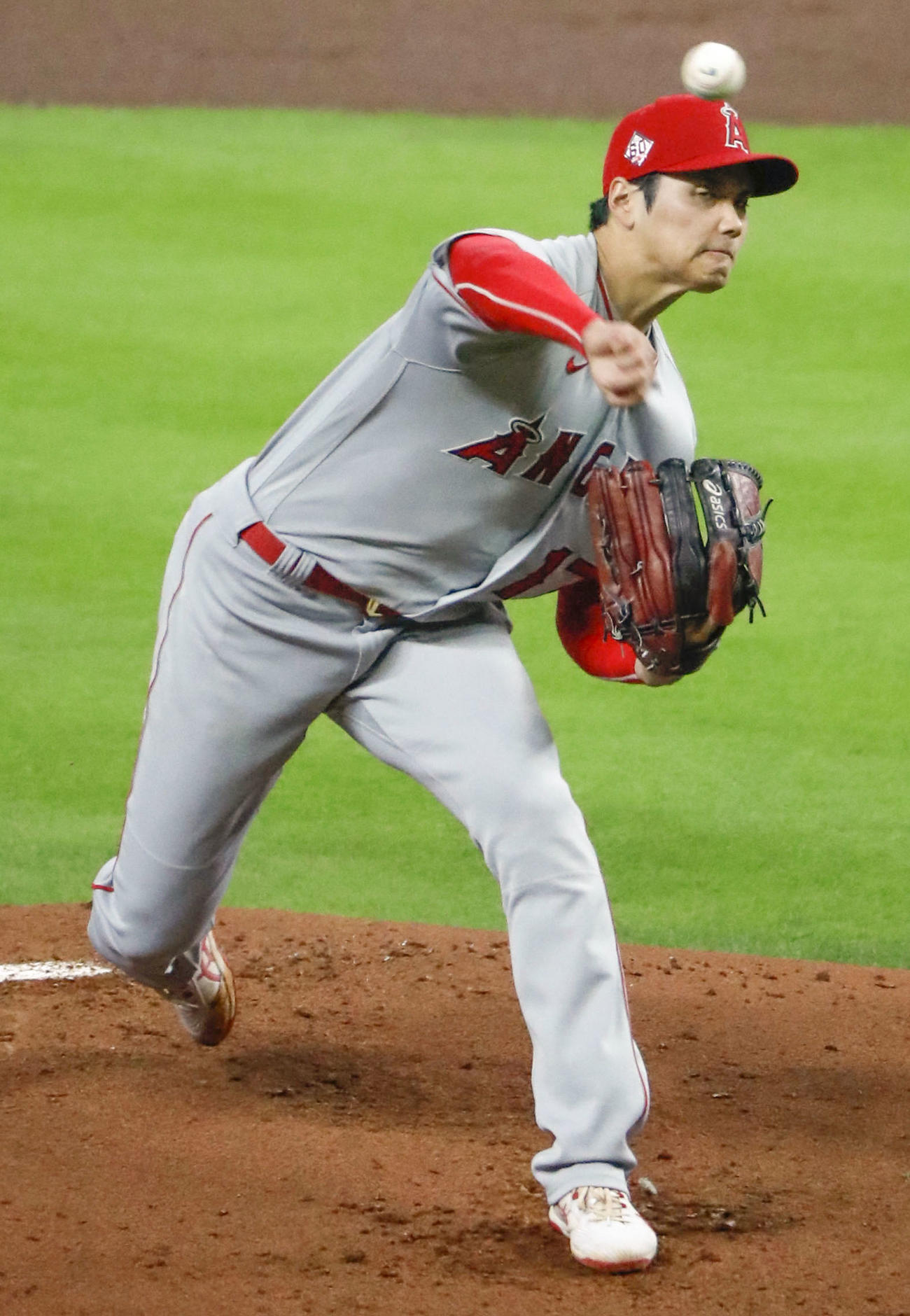 アストロズ戦に先発したエンゼルス大谷（共同）