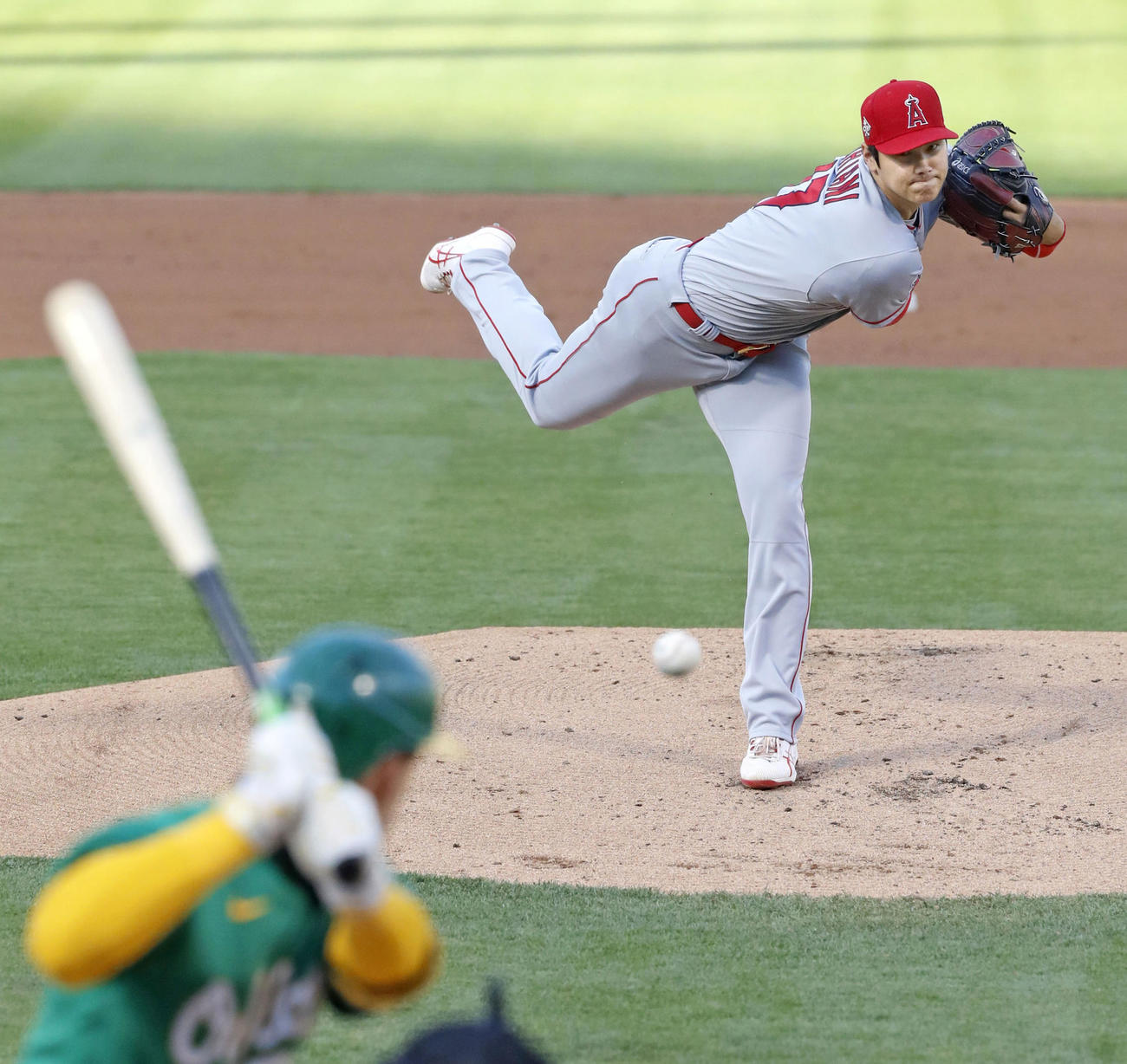 アスレチックス戦に先発したエンゼルス・大谷（共同）