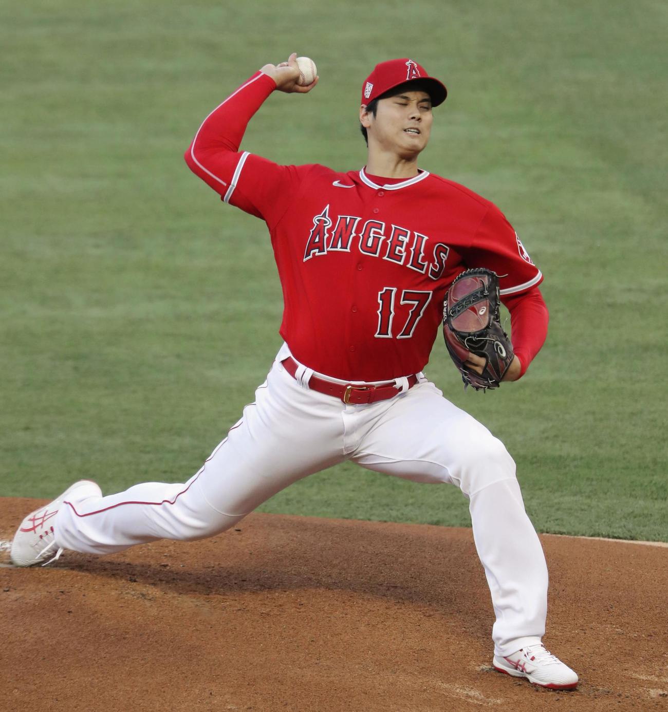 マリナーズ戦に先発したエンゼルス大谷（共同）