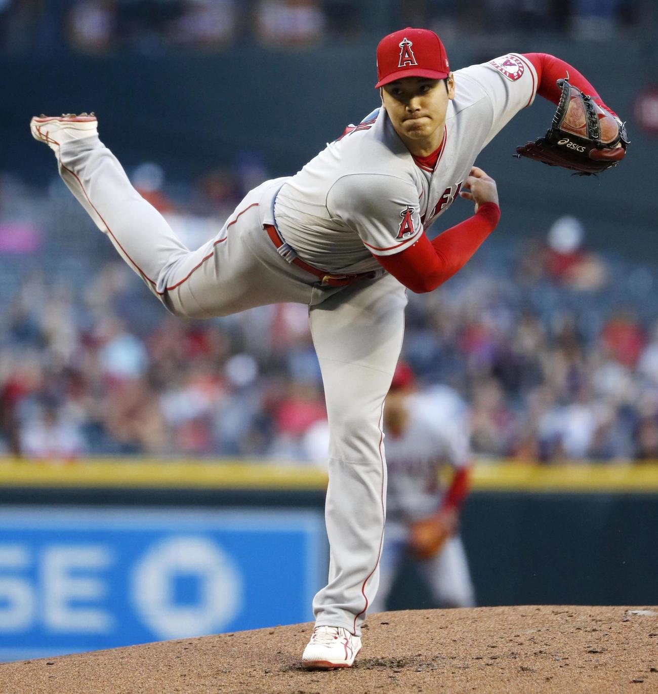 ダイヤモンドバックス戦に先発したエンゼルス・大谷＝フェニックス（共同）
