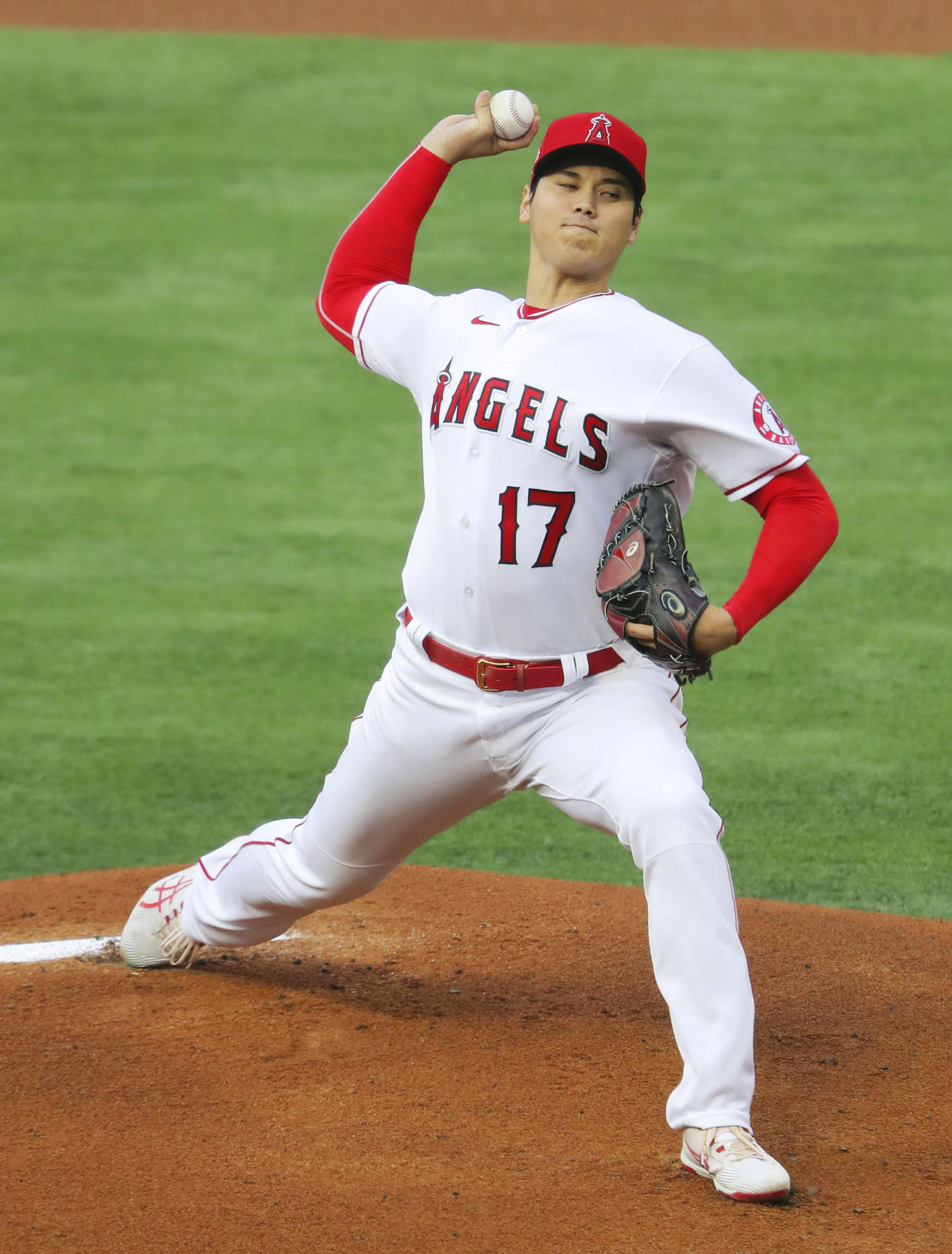 タイガース戦に先発するエンゼルス大谷（共同）
