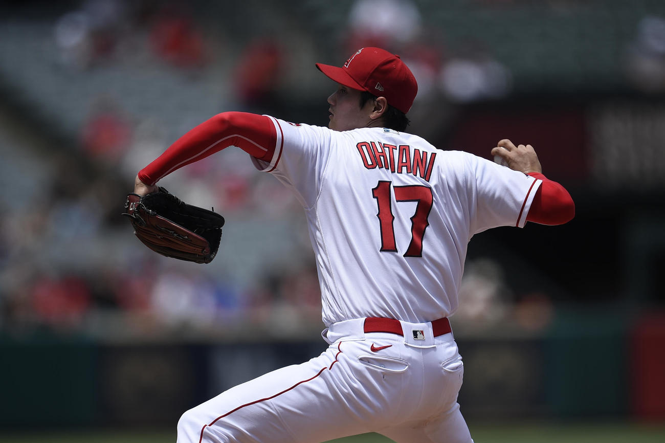 ジャイアンツ戦に登板した大谷（ロイター）