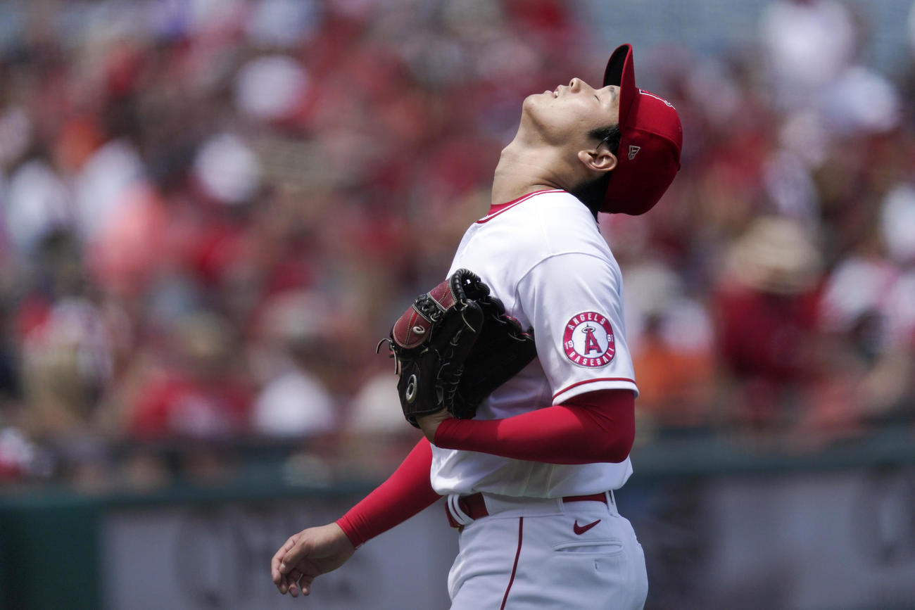 ジャイアンツ戦に先発した大谷（AP）