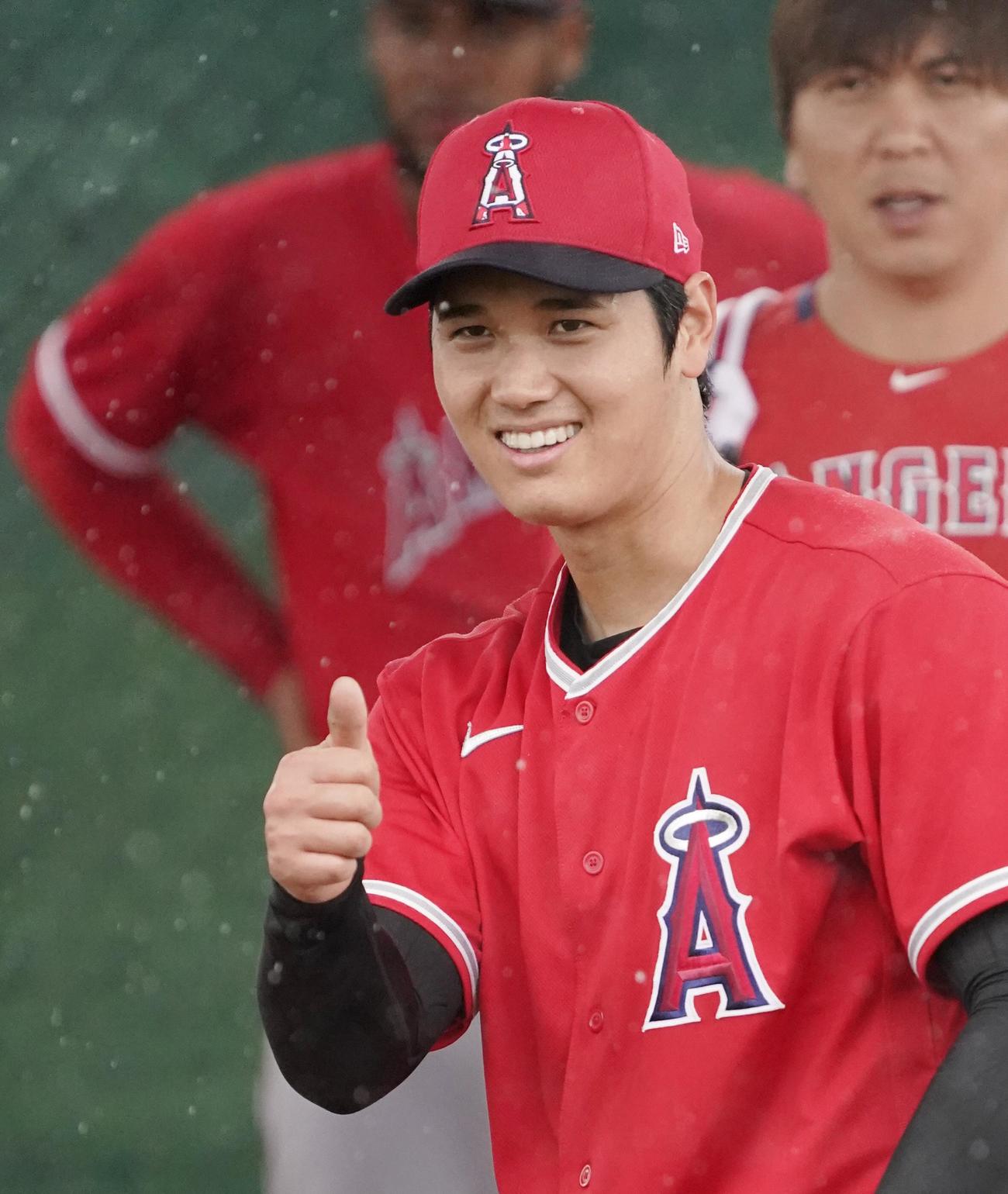 エンゼルス大谷翔平（20年3月11日、撮影・菅敏）