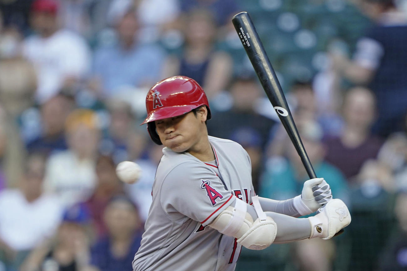 マリナーズ戦に出場した大谷（AP）