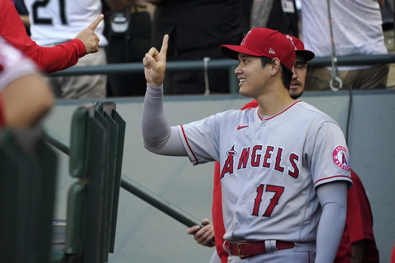 マリナーズ戦に出場した大谷（AP）