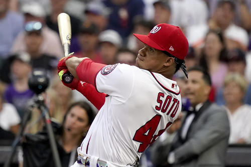 ホームランダービーに出場し大谷を破ったソト（AP）