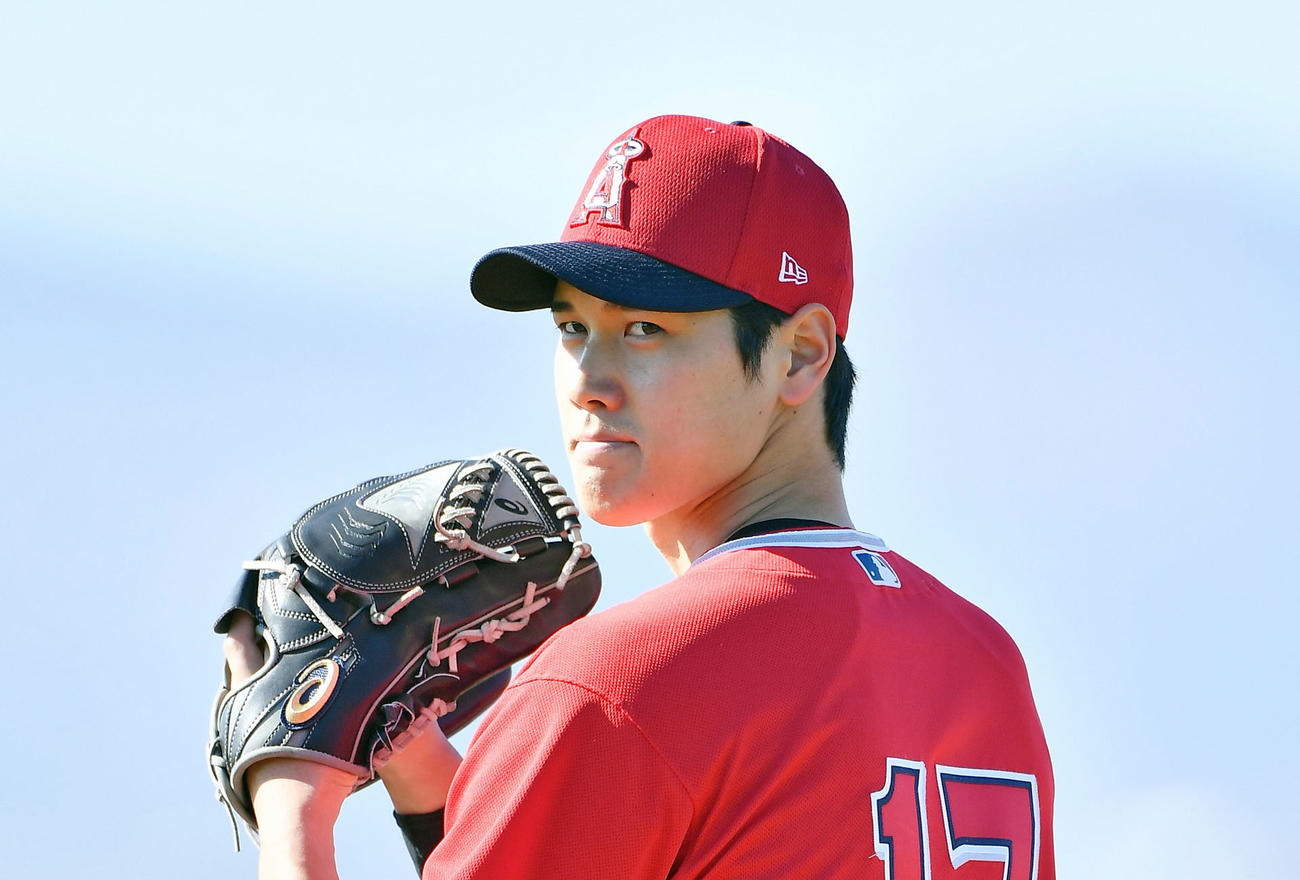 エンゼルス大谷翔平（20年2月撮影）