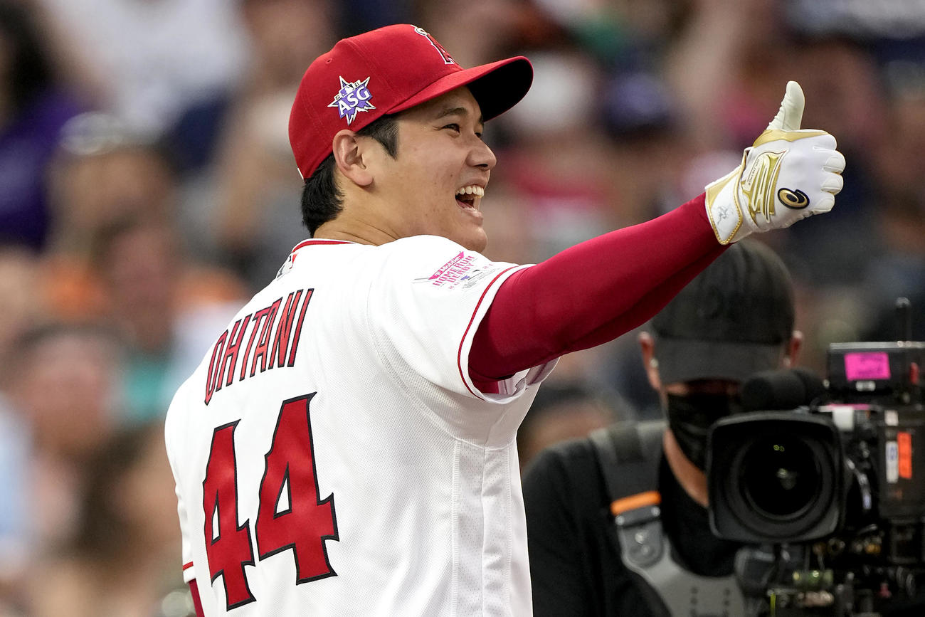 ホームランダービーに出場した大谷（AP）