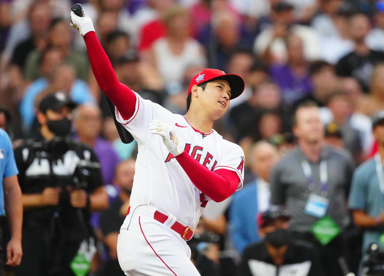 ホームランダービーに出場した大谷（USA TODAY）