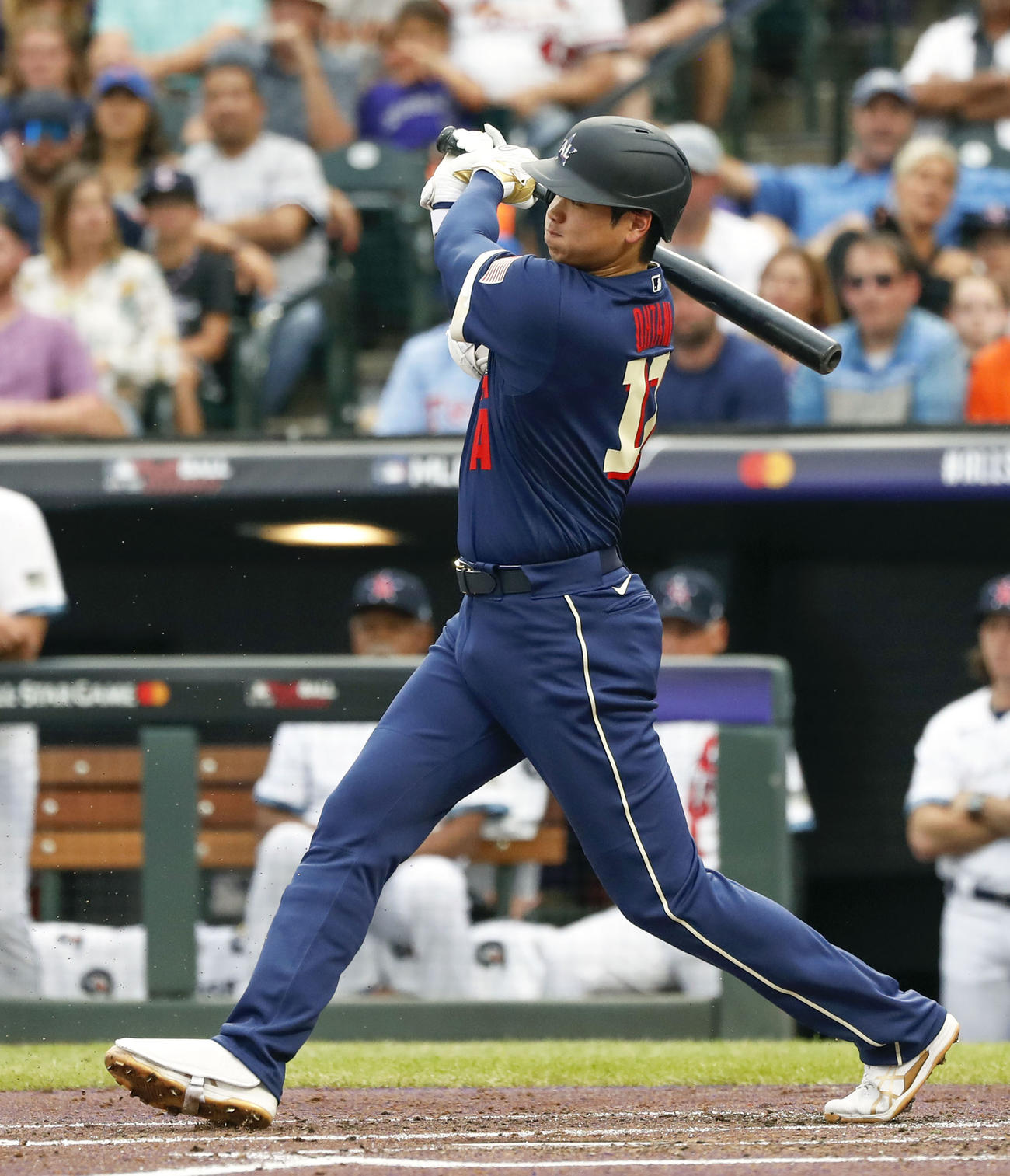 オールスター戦の3回、一ゴロに倒れるエンゼルス大谷（共同）