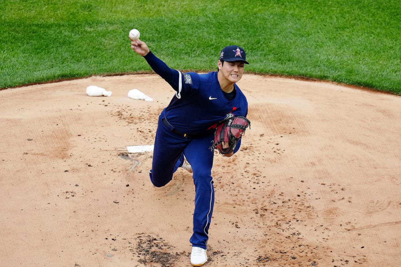 1回を3者凡退に抑えた大谷（ロイター）