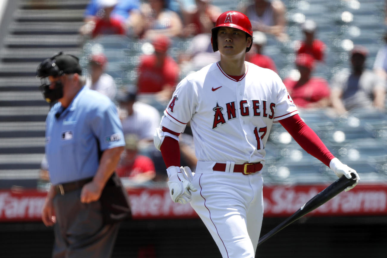 1回、三振に倒れた大谷（AP）