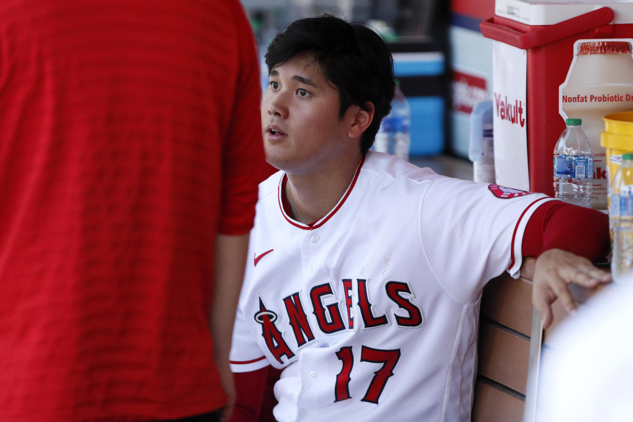 マリナーズ戦に出場した大谷（AP）