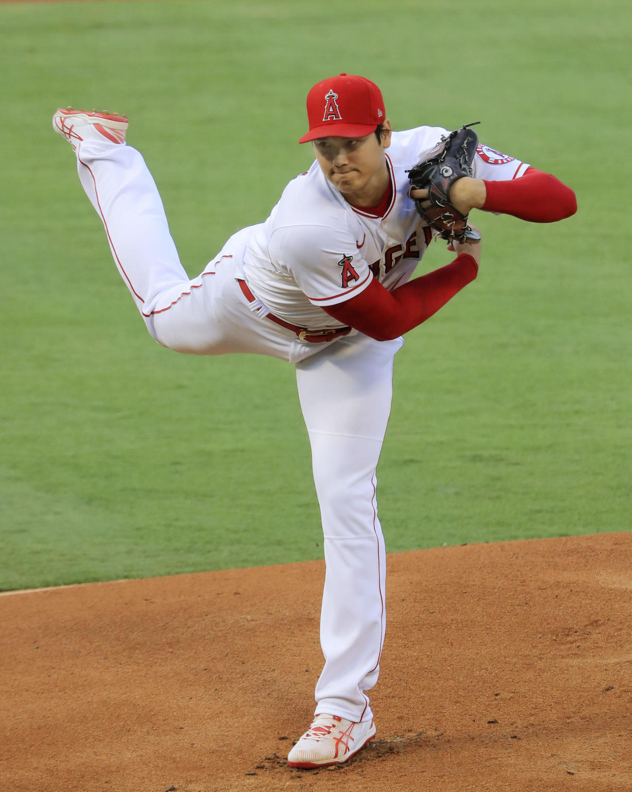 ロッキーズ戦に先発登板したエンゼルス・大谷＝アナハイム（共同）