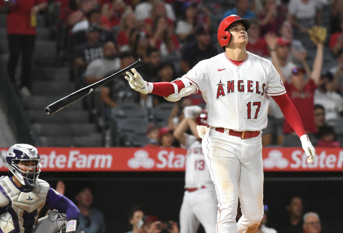 大谷翔平２冠見えた ５本差独走37号３ラン 81打点で首位に１差 ｍｌｂ 日刊スポーツ