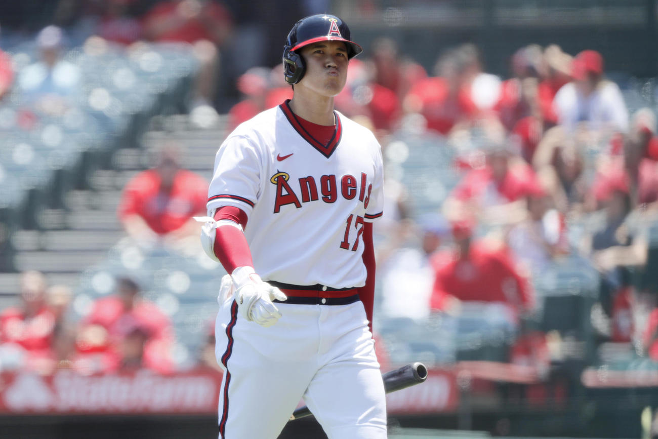 1回、三振に倒れた大谷（AP）