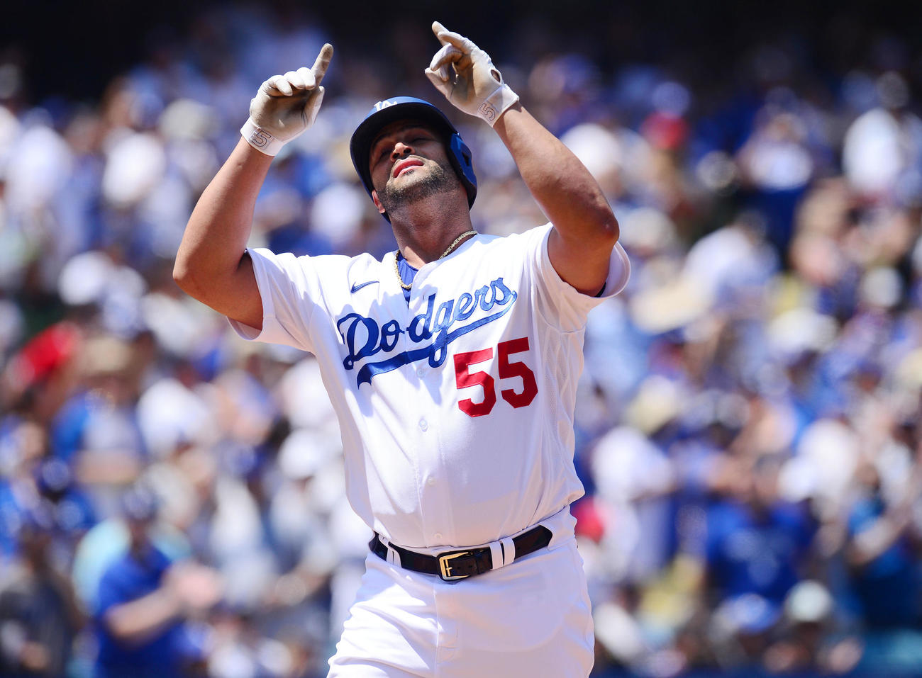 2回、本塁打を放ったプホルス（ロイター）
