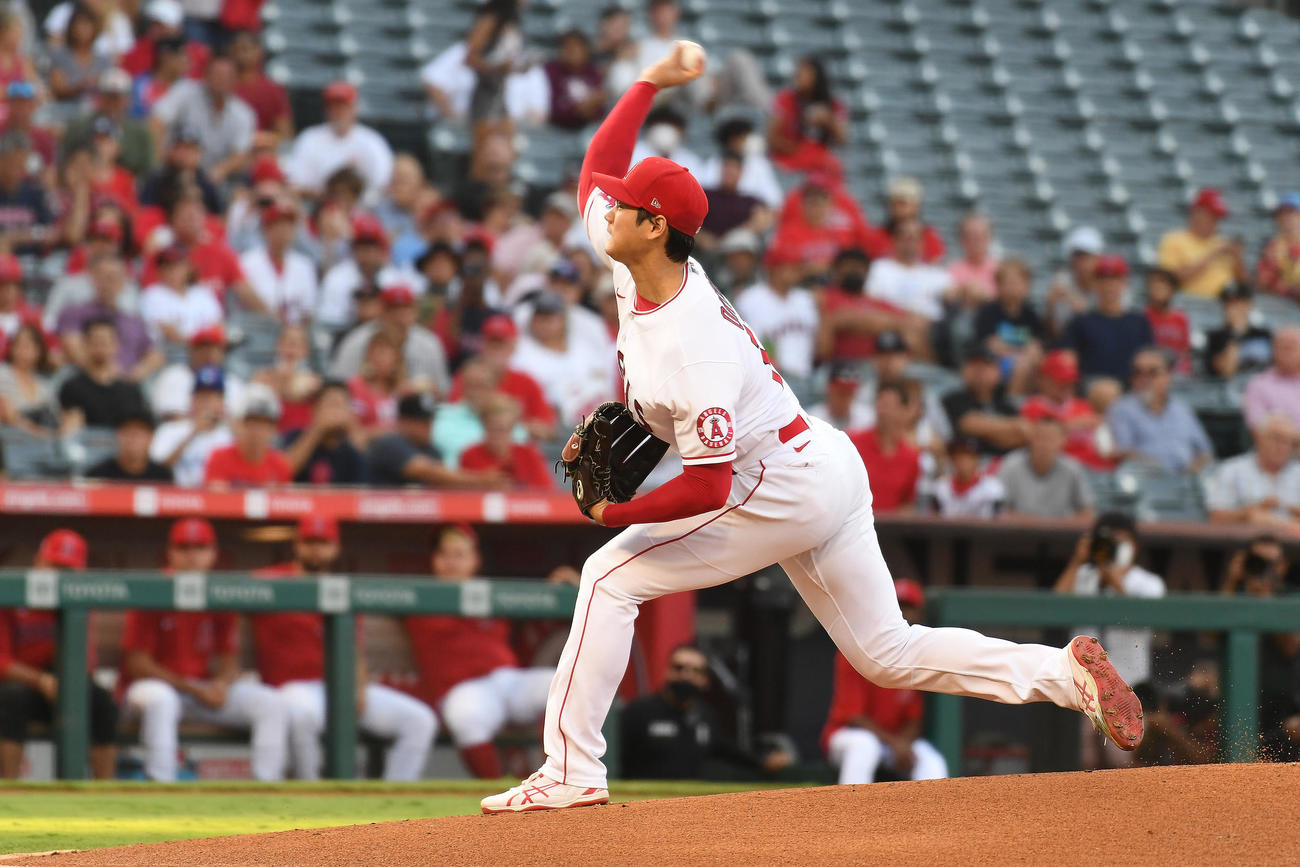 ブルージェイズ戦に先発した大谷（USA TODAY＝ロイター）