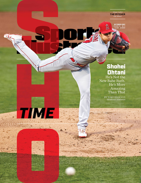 米大手スポーツ雑誌「スポーツ・イラストレーテッド」で表紙を飾った投手大谷（Photograph by Sports Illustrated）