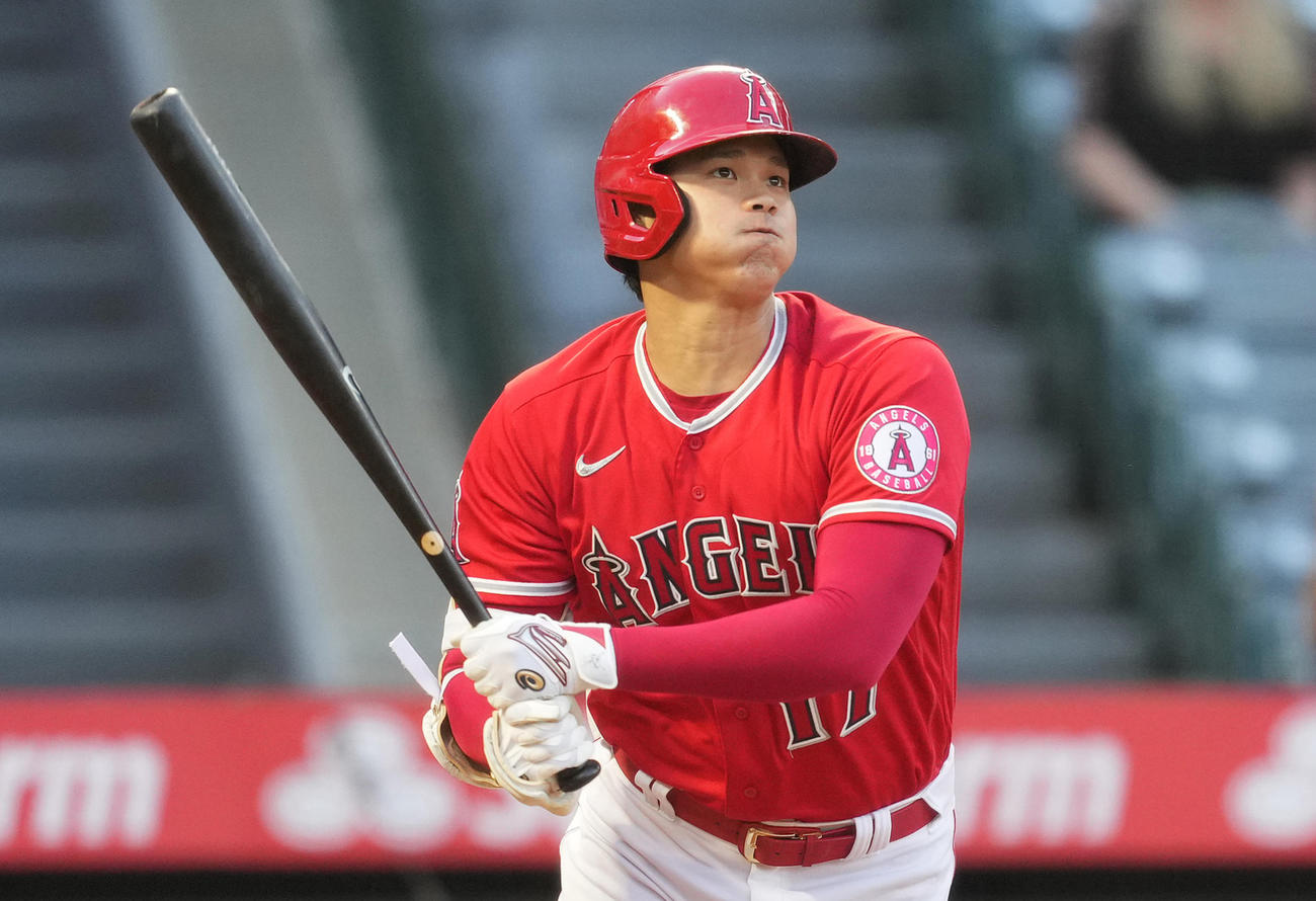 エンゼルス大谷翔平（2021年9月25日撮影）