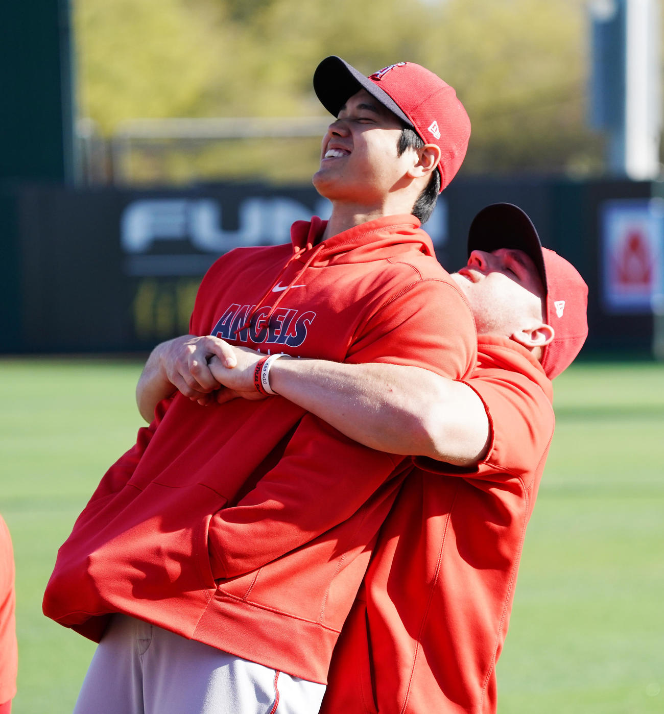 大谷とトラウト（右）（20年2月撮影）