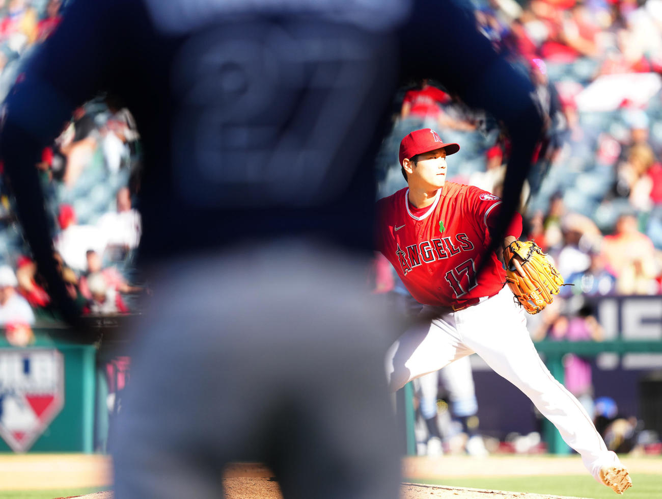 エンゼルス対レイズ　エンゼルス先発の大谷（撮影・江口和貴）