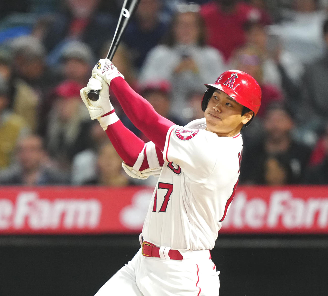 エンゼルス大谷翔平（2022年5月9日撮影）